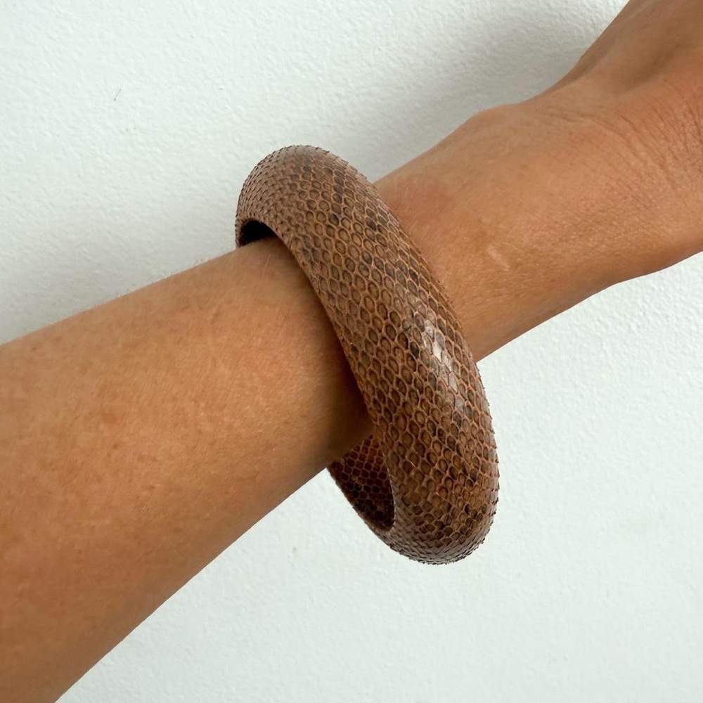 vintage snakeskin bangle bracelet